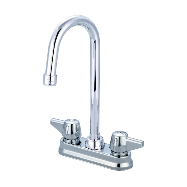 Two Handle Shell Type Bar/Laundry Faucet, NPSM, Centerset, Chrome, Weight: 3.7